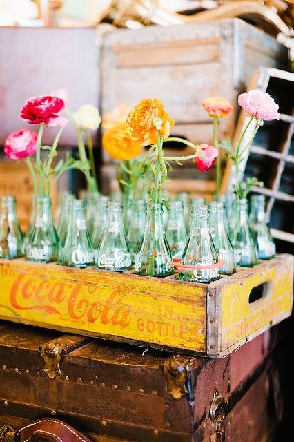 Hochzeit - Coke Bottle Vasen