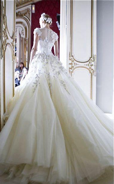Wedding - Fairytale Wedding Dress with the matching hair accessory.