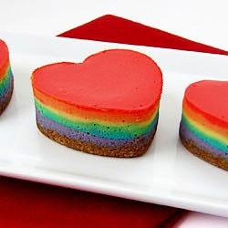 Wedding - Rainbow Cheesecake Hearts 