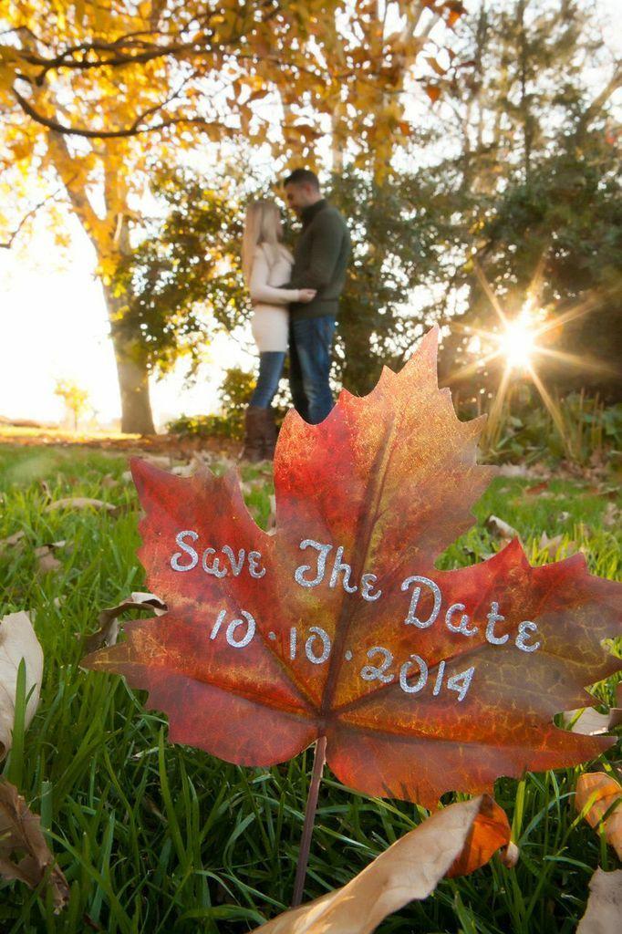 Save The Date Ideas Fall Save The Date Photo Idea 2054454 Weddbook