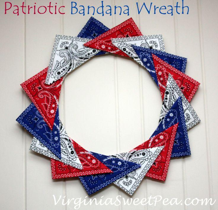 Wedding - Patriotic Bandana Wreath 