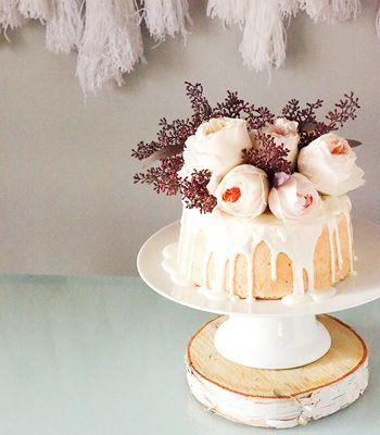 Hochzeit - DIY Blumen Kuchen-Deckel