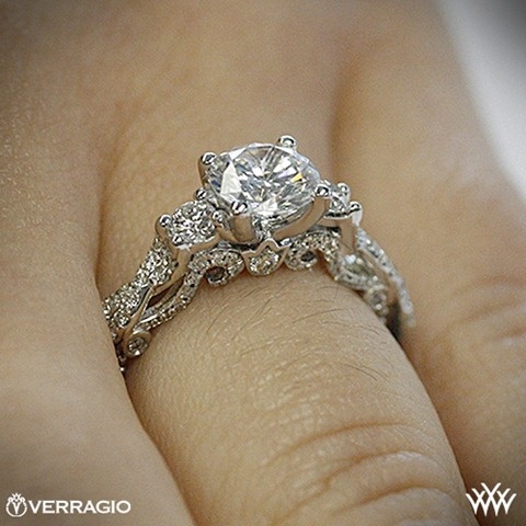 Свадьба - Белый Flash-verragio-дизайнер-кольцо 