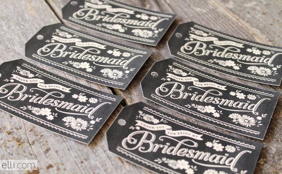 Wedding - Free Printable Bridesmaids Gift Tags 