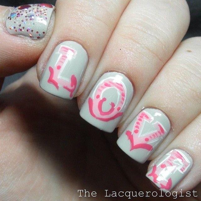 Hochzeit - Valentine Nail Art By Lacquerologist