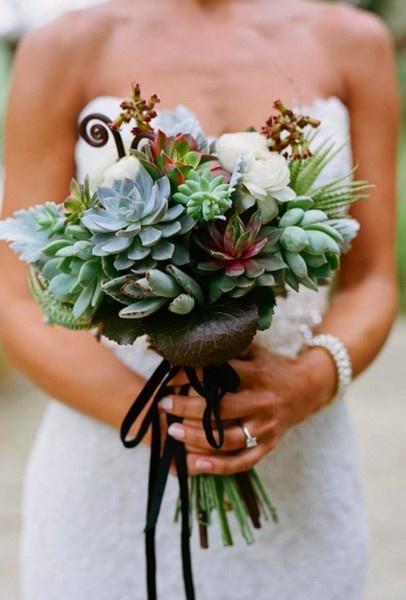Wedding - Striking Succulent Bouquet! 