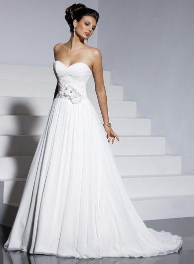 Wedding - A-line Sleeveless Chiffon Wedding Dress 