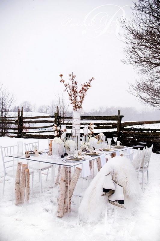 زفاف - الشتاء الزفاف Tablescape
