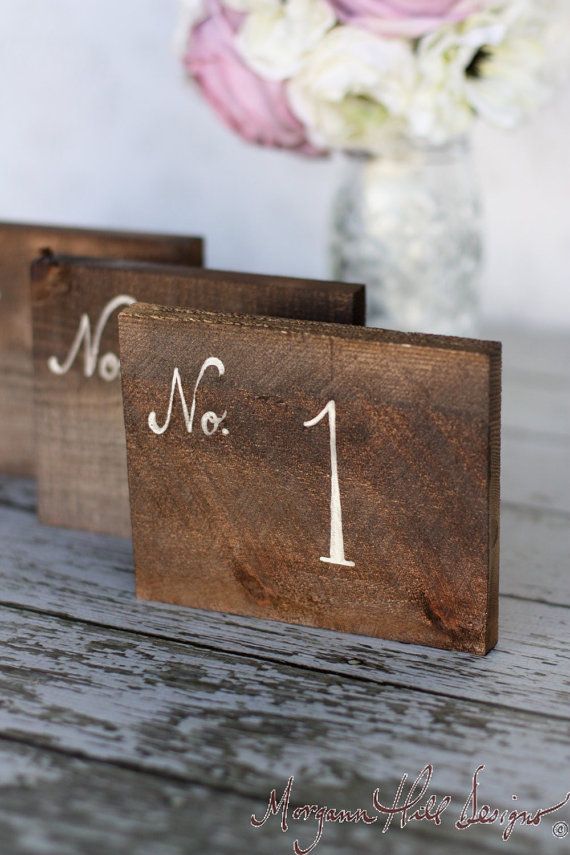 Mariage - Rustique Table Numbers bois de grange de mariage Décor Country Barn Shabby Chic (Référence 140164)
