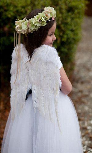 flower girl dress with angel wings flowers girls and page boys pinterest