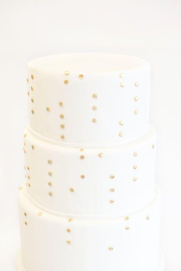 زفاف - كعكة باردة السلسلة: النقاط الذهبية