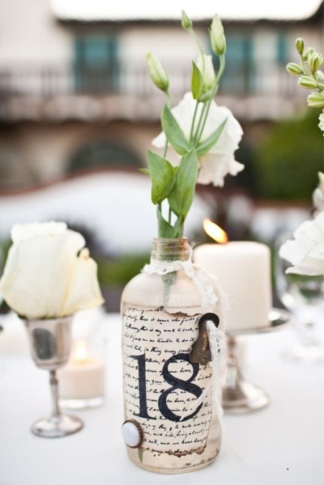 Wedding - Rustic, Elegant, Vintage Table Number 