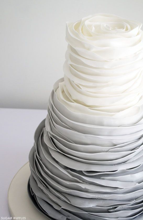 Wedding - Grey Ombre Ruffles
