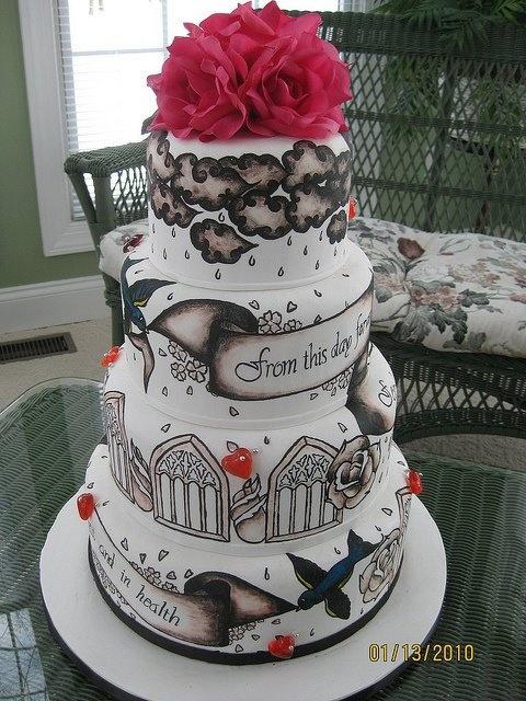Свадьба - Татуировки Свадебный Торт 