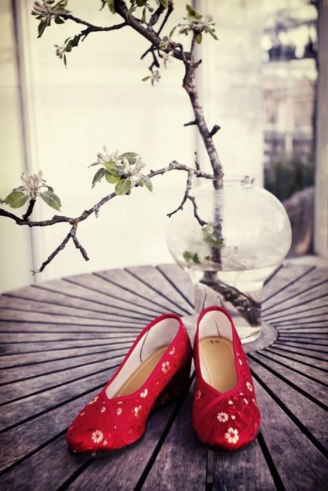 Свадьба - Красный Свадебная Обувь 