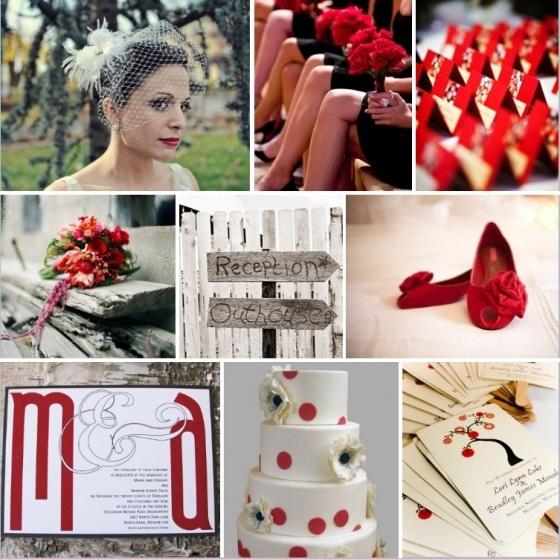 Hochzeit - Rote Hochzeits-Inspiration.