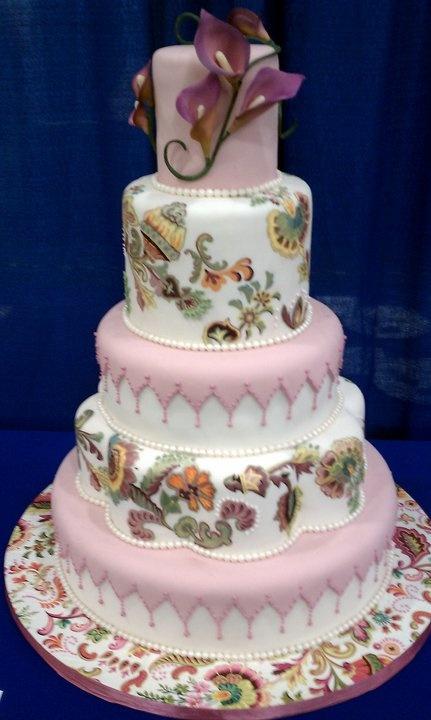 Wedding - Victorian Floral Cake 