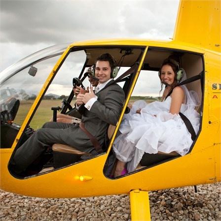 زفاف - هليكوبتر