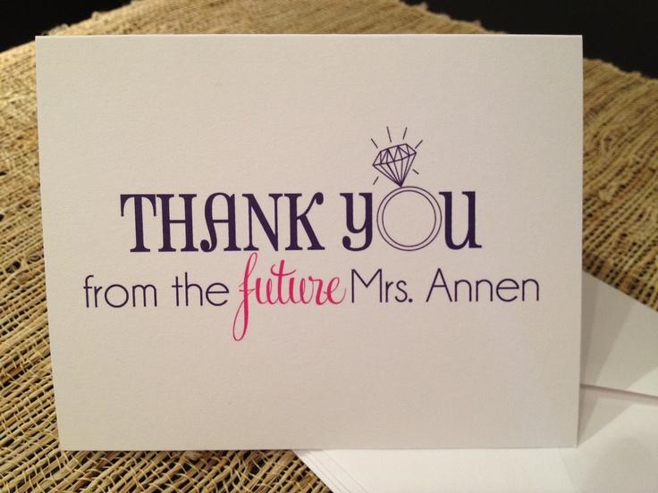 Wedding - Bride To Be Thank You Cards