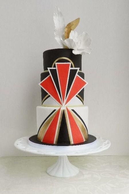 Mariage - Le gâteau Whisperer Art déco de gâteau