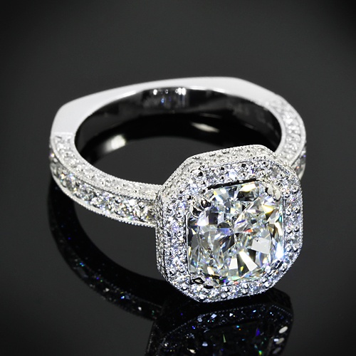 زفاف - تمهيد خواتم الخطبة وخاتم - Pave'd في الماس