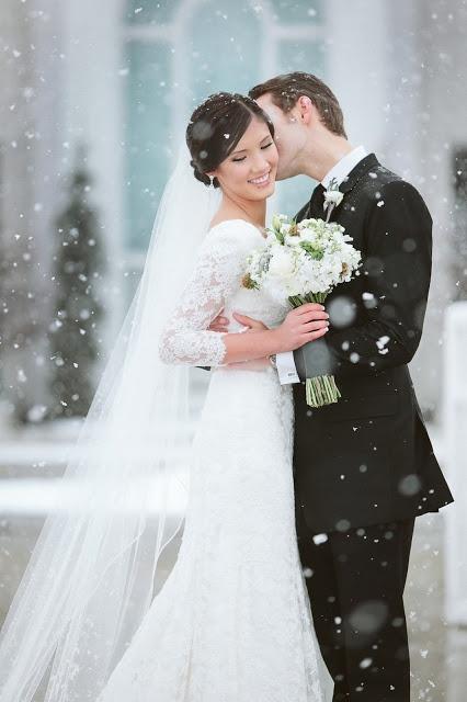 Mariage - Superbe photo de mariage d'hiver