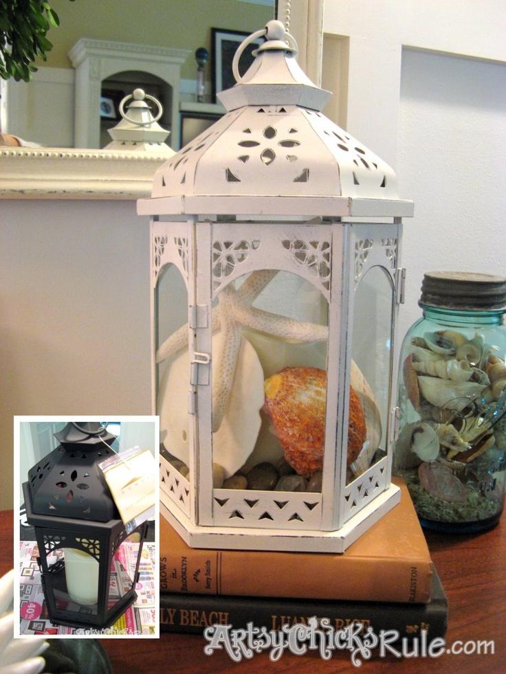 Wedding - TJ Maxx Lantern Makeover {with A Little Paint