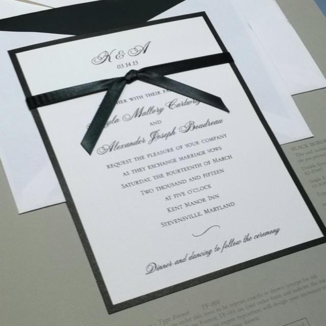 Mariage - Invitations noir / blanc