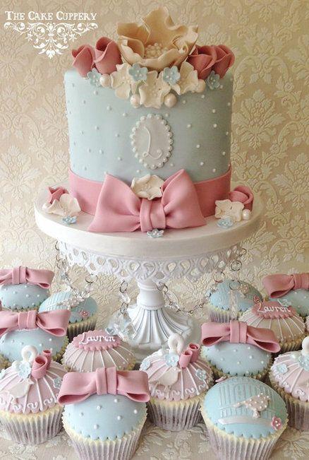 Wedding - Wedding Shabby Chic cuppy cakes