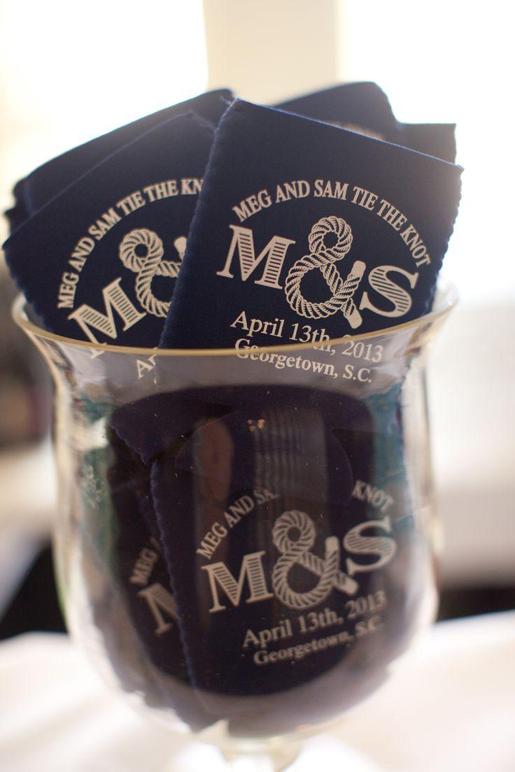 Wedding - Nautical Koozies. Could Be A Cute Favor 