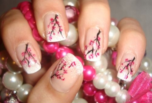 Wedding - Cherry Blossom Nails 
