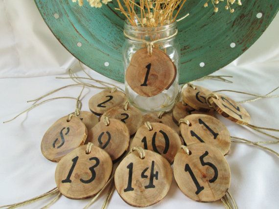 Mariage - Numéros de table rustique, nombre de table de mariage, nombres de réception, Grange décor de mariage, nombres de table