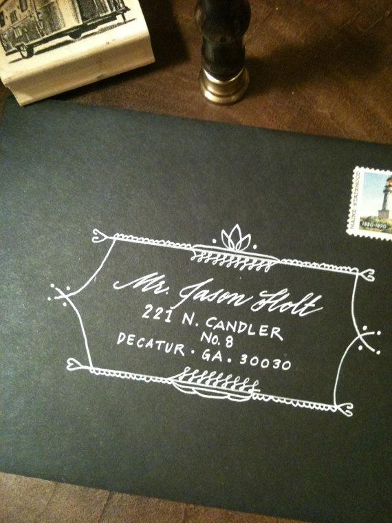 Wedding - Illustration   Handwriting On Envelope 