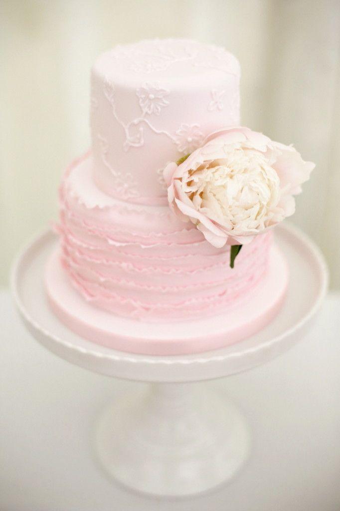 Wedding - The Softest Pale Pink Wedding Cake 