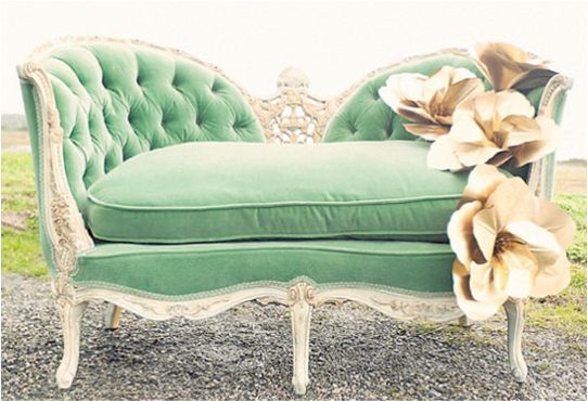 زفاف - النعناع الأخضر الأريكة