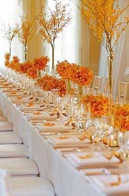 زفاف - البرتقال Tablescape