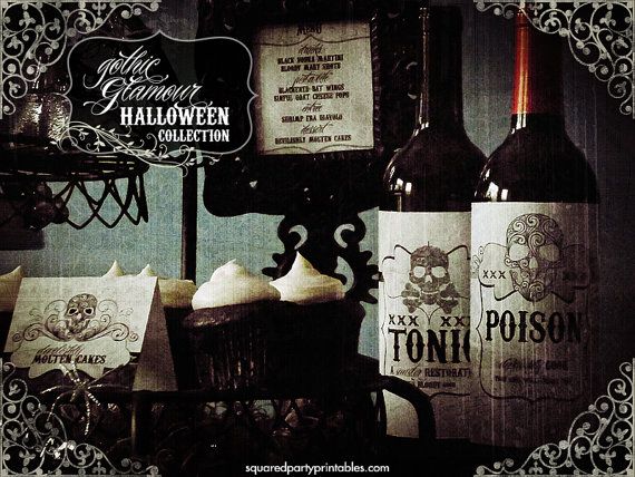 Mariage - Imprimable Collection Halloween Party - Party Package imprimable DIY - Do-it-Yourself Kit Imprimer - Gothic Collection Glamour
