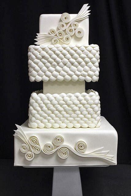 Wedding - Beautiful Quill Work Wedding Cake 