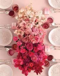 زفاف - ظلال من الوردي الزهور محور