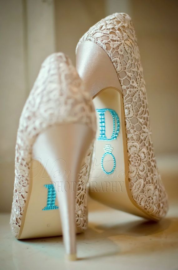 زفاف - الأزرق "أفعل" حذاء الزفاف حجر الراين زين