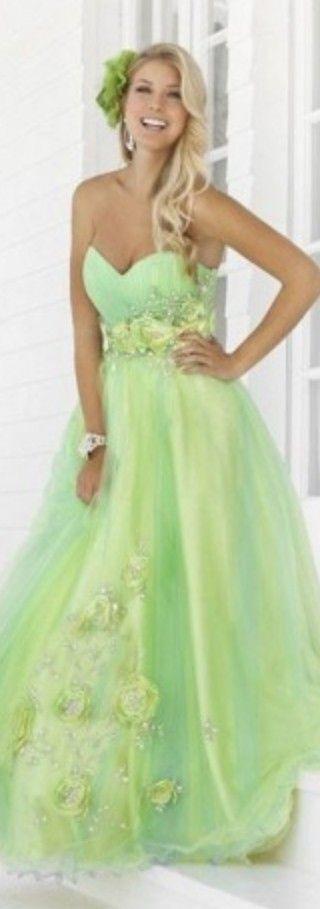 Hochzeit - Neon Green Dress