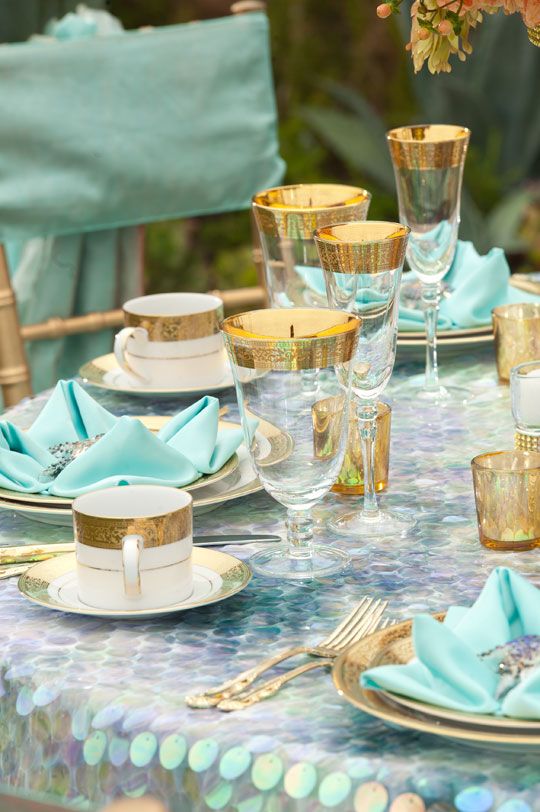 Wedding - Stunning Colors. Aqua And Gold. 