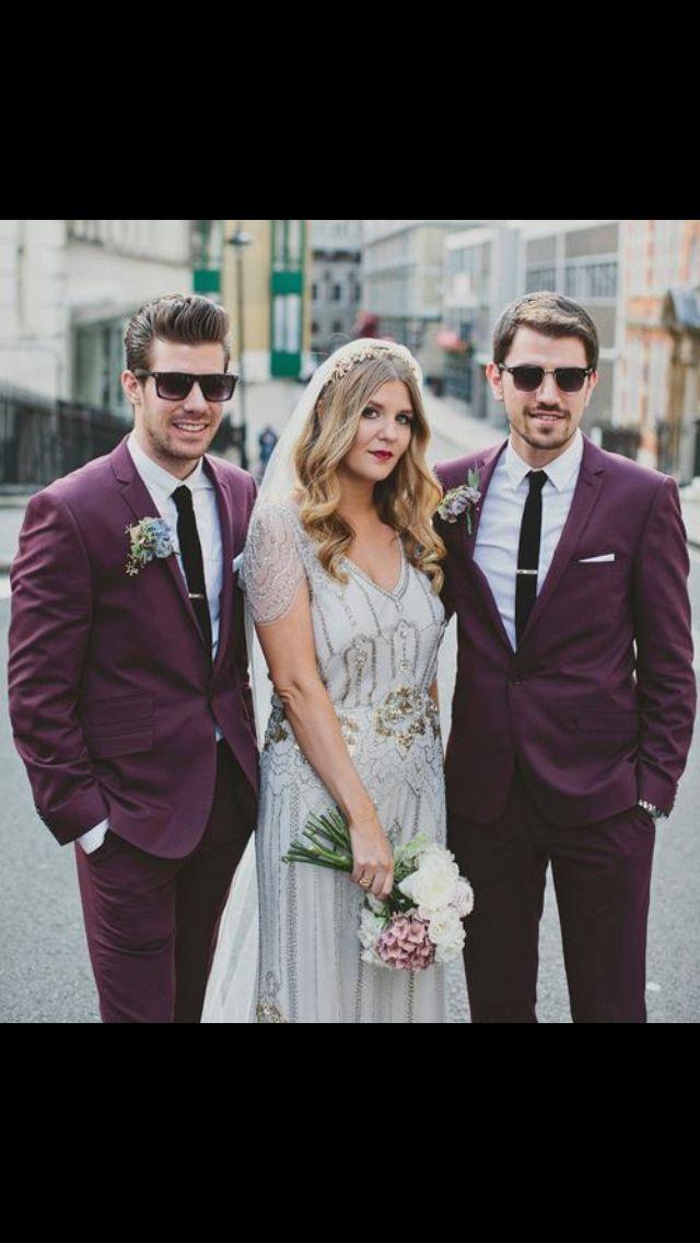 Wedding - Burgundy Suits 