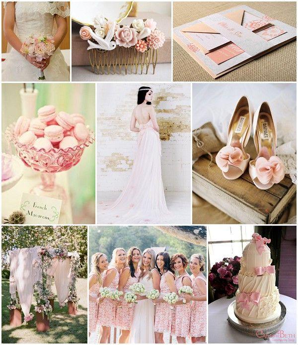 Hochzeit - Pastellrosa Shabby Chic Hochzeits-Ideen
