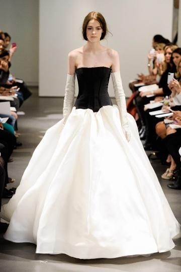 Mariage - Noir et blanc robe de bal, Vera Wang