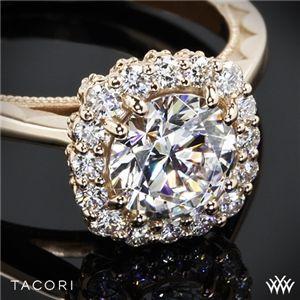 Wedding - 18k Rose Gold Tacori Full Bloom Halo Solitaire Engagement Ring