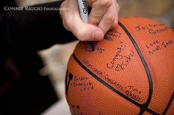 Wedding - Basketball Guest Sign In Ball 