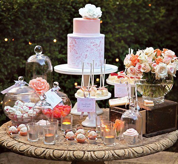 Hochzeit - "Sweet As A Peach" Dessert Table