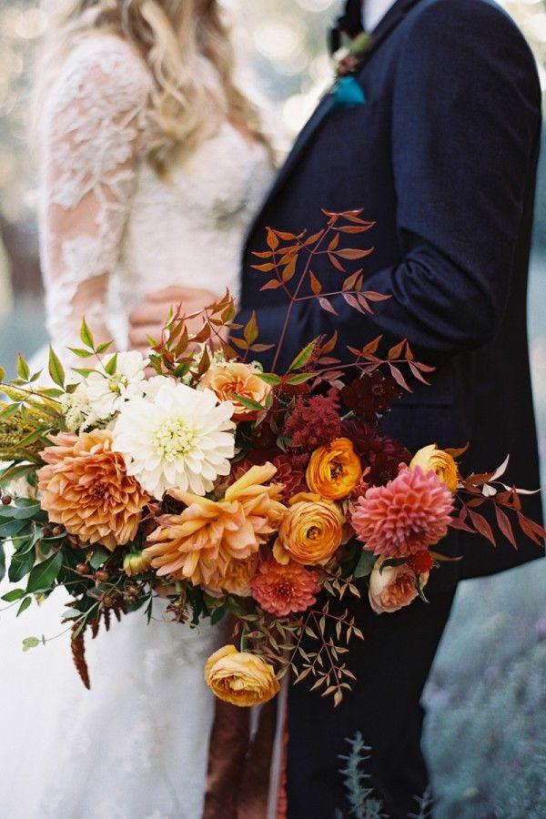 Wedding - Fall Colored Bouquet 