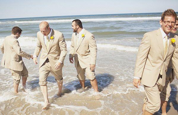 زفاف - حفل زفاف شاطئ مشمس في متلألئ الذهب